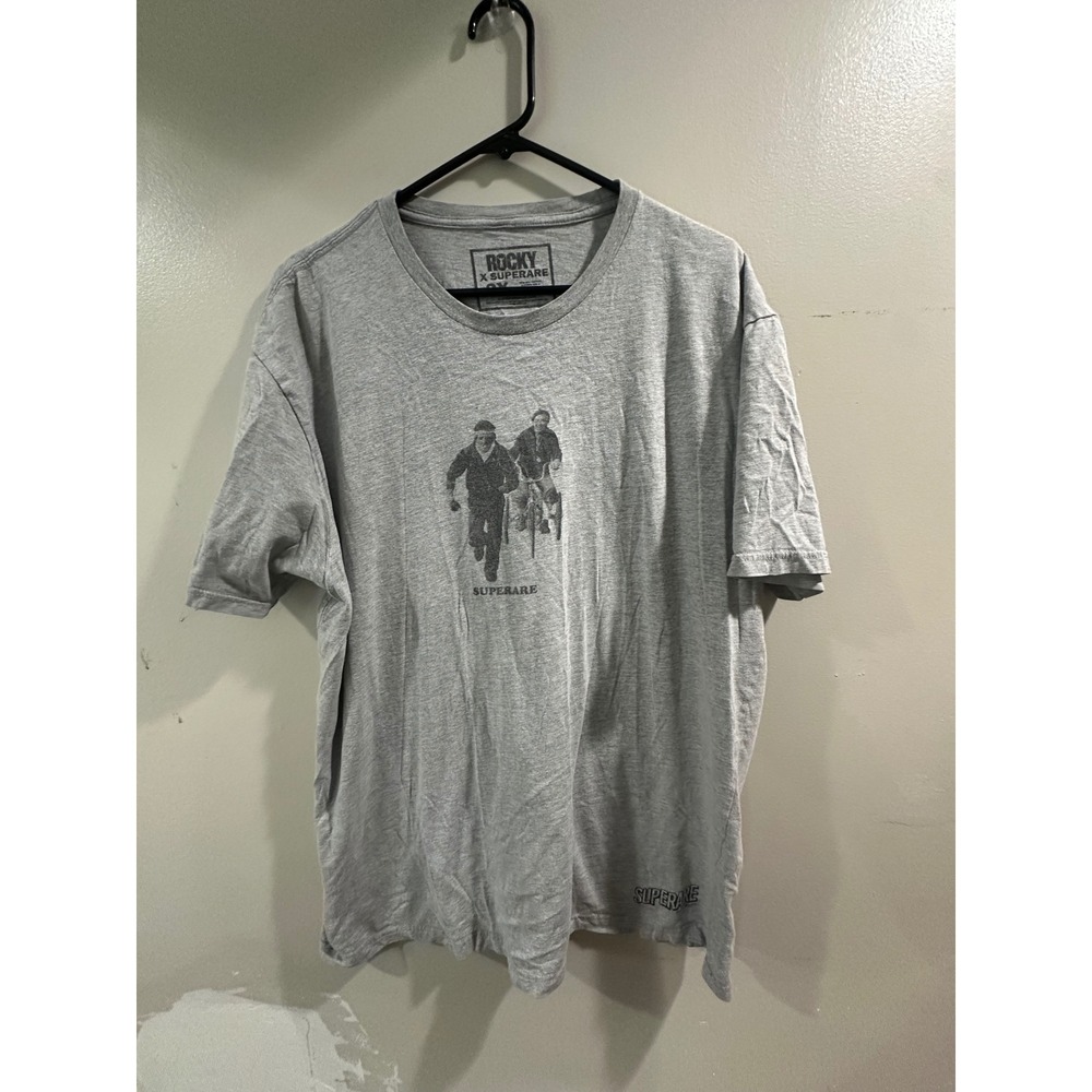 Rocky Balboa x Superare Gray Graphic T-Shirt Balboa vs Lang 1982 Mens 2XL
